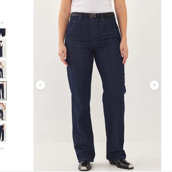 NWT - Dr Monogram No.6 High Waist Straight Denim - Size: W24 Tall - Picture 7 of 7